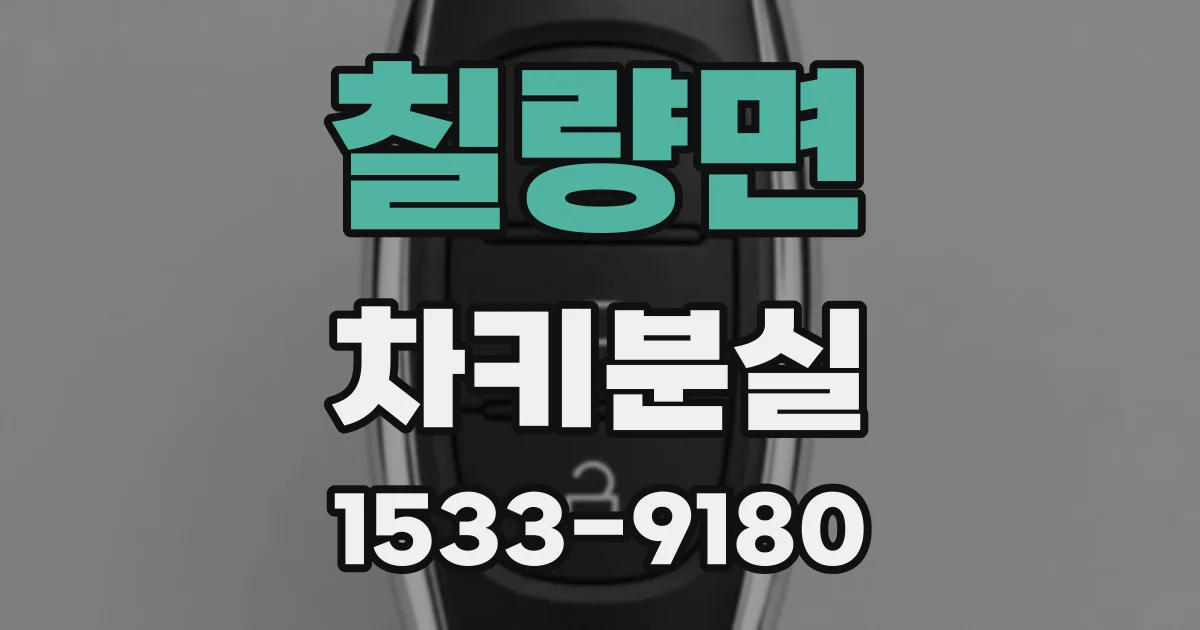 칠량면 차키분실