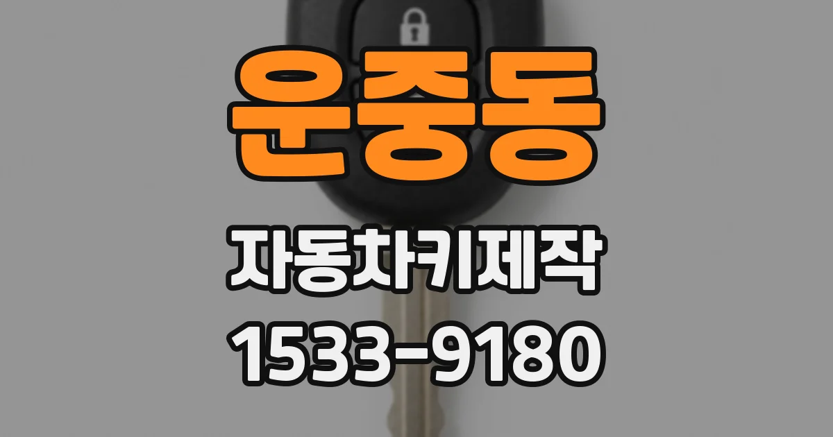 운중동 자동차키제작