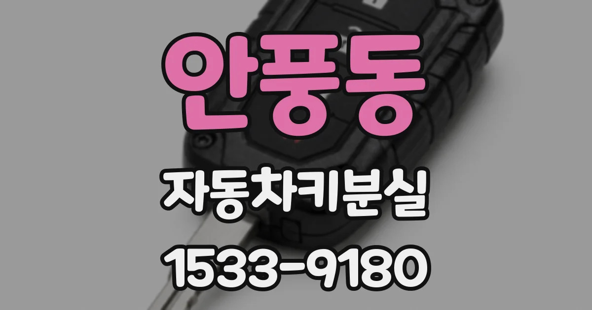 안풍동 자동차키분실