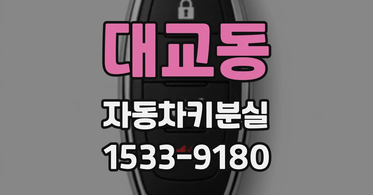 대교동 자동차키분실