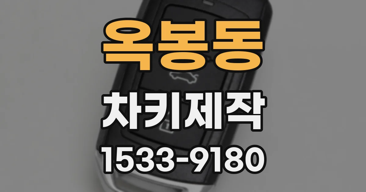 옥봉동 차키제작