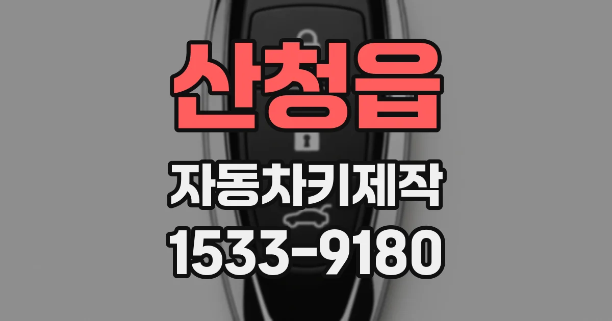 산청읍 자동차키제작