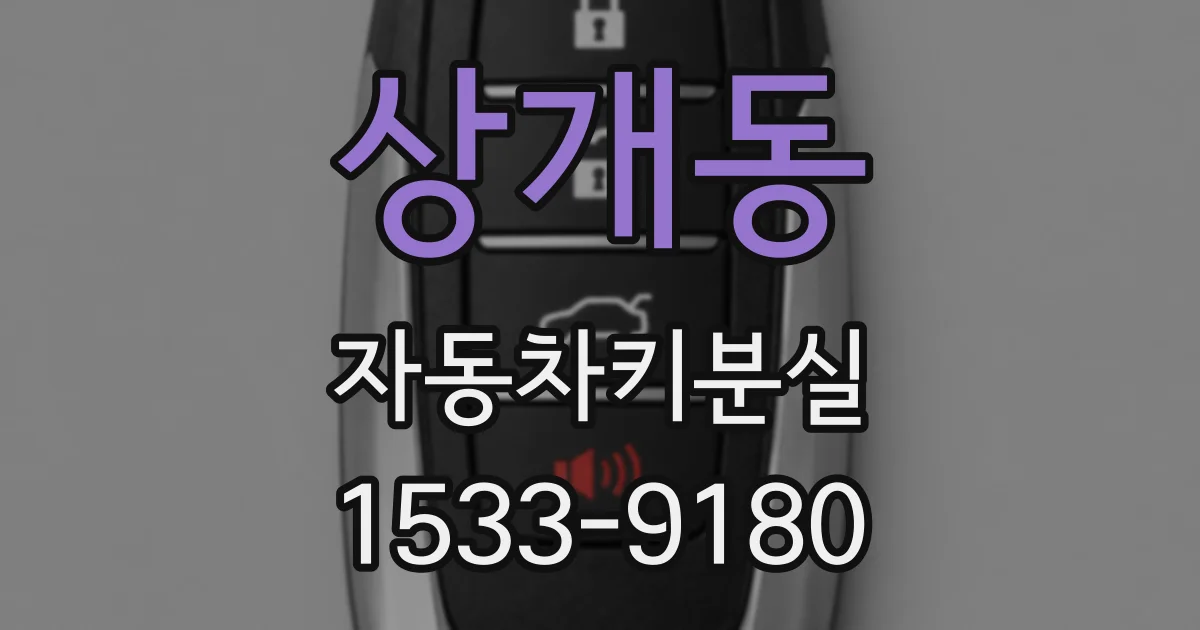 상개동 자동차키분실