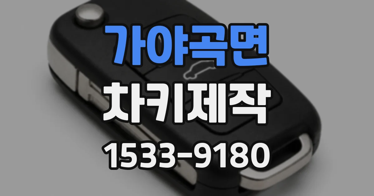 가야곡면 차키제작