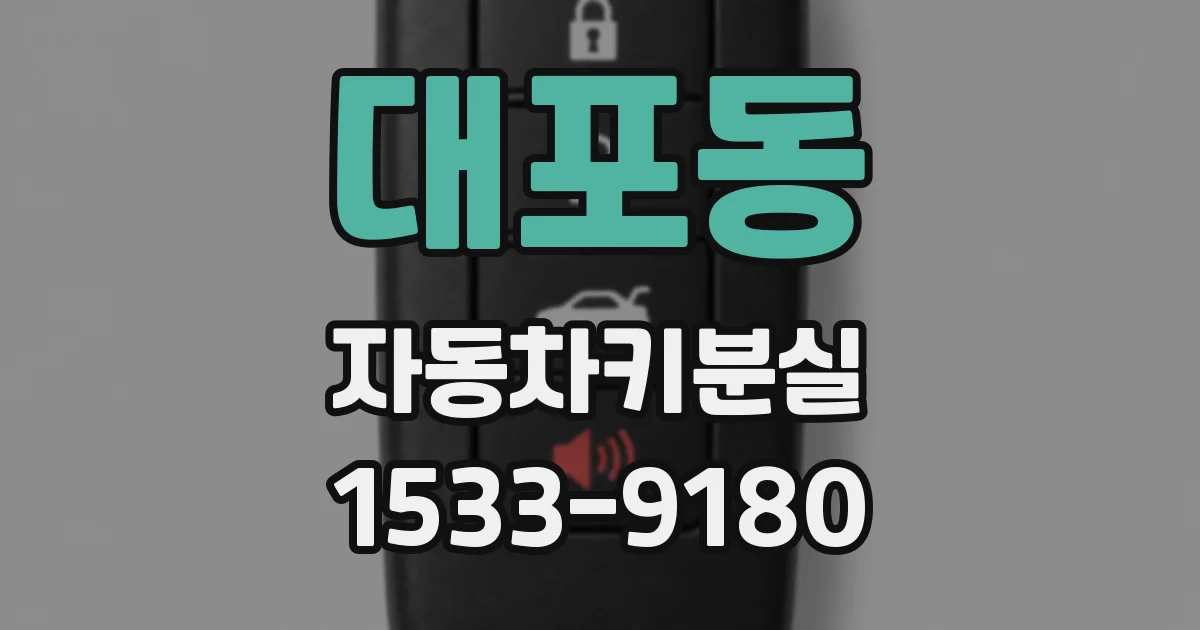 대포동 자동차키분실