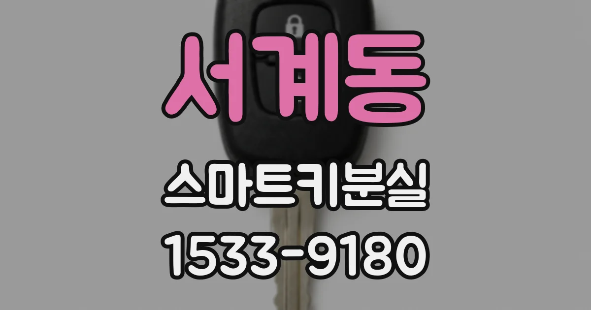서계동 스마트키분실