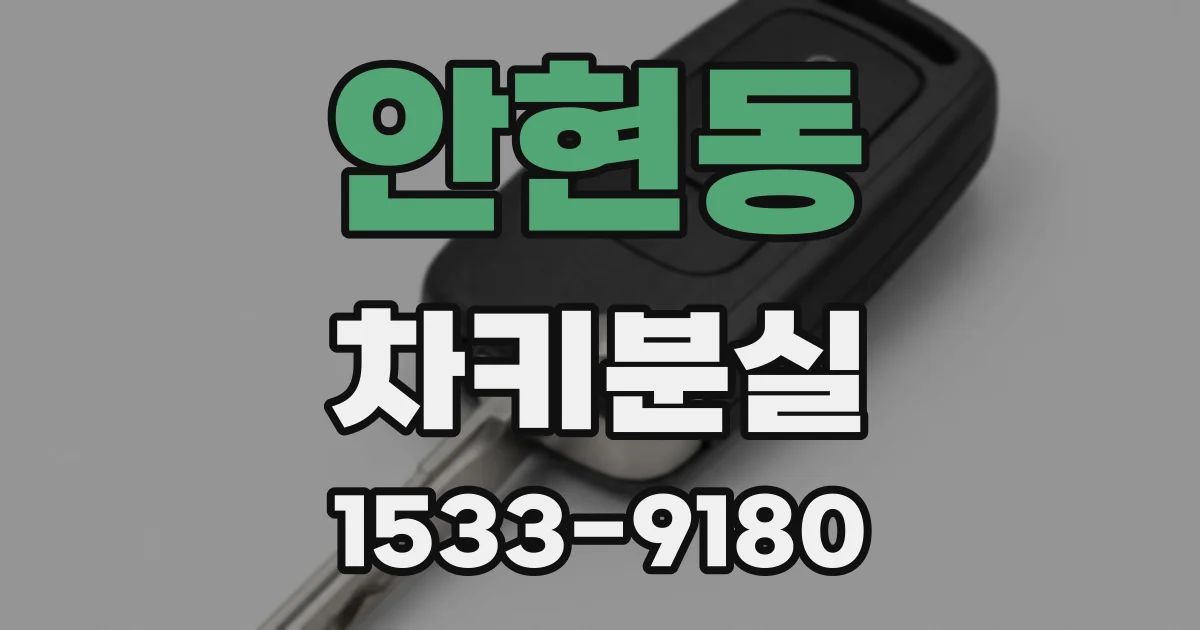 안현동 차키분실