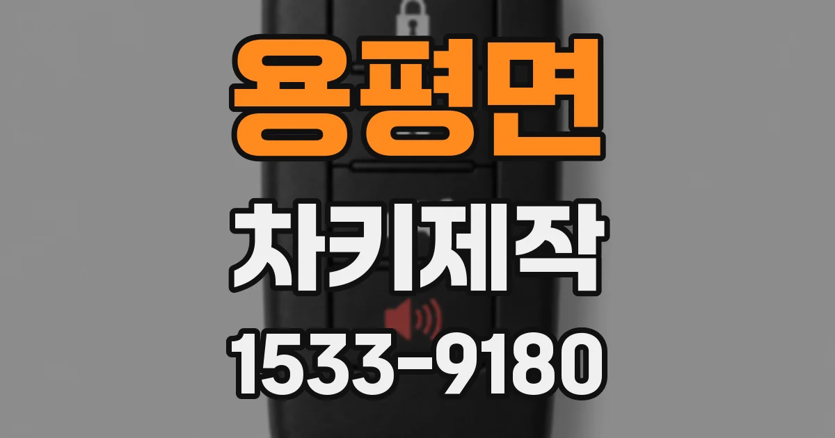 용평면 차키제작