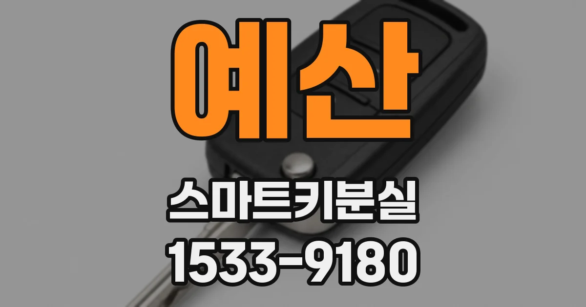 예산 스마트키분실