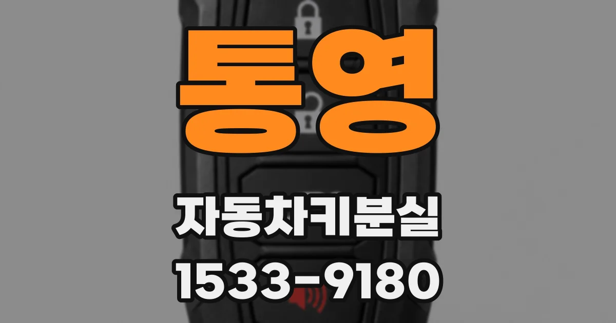 통영 자동차키분실