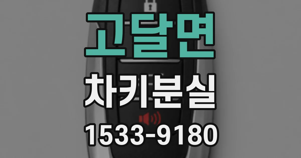 고달면 차키분실