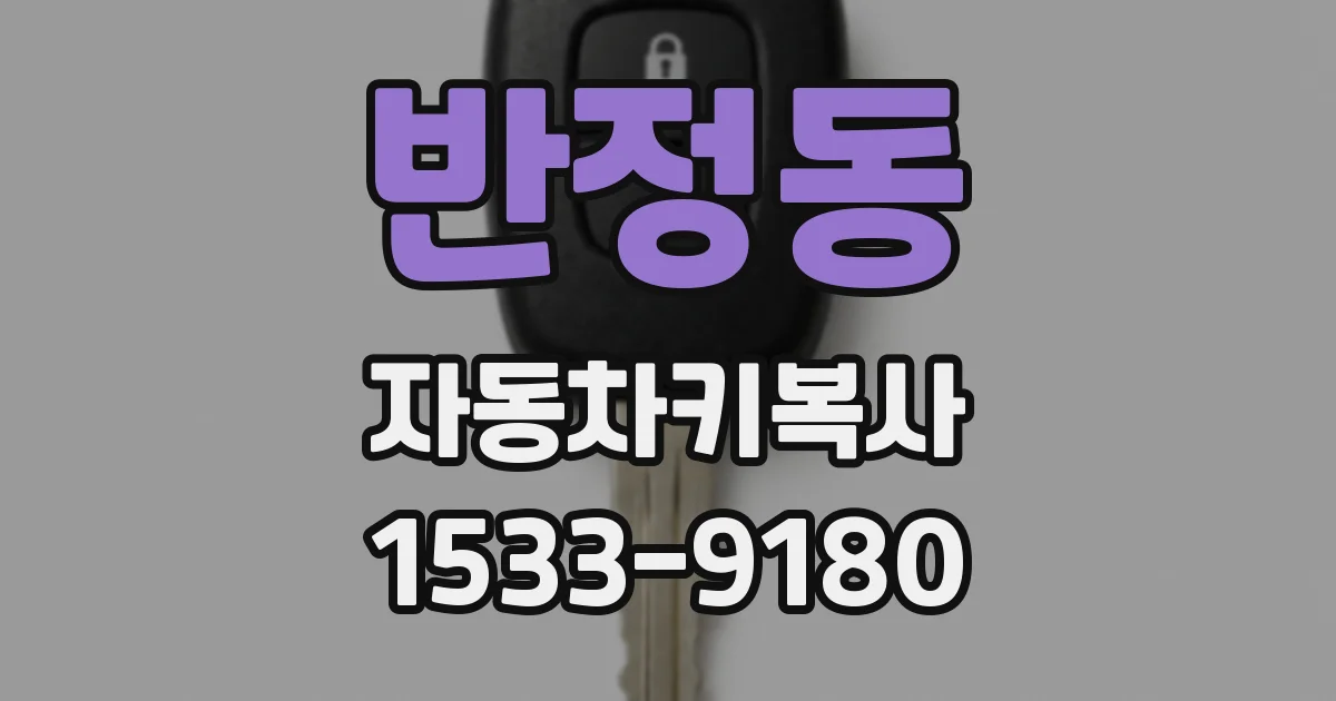 반정동 자동차키복사