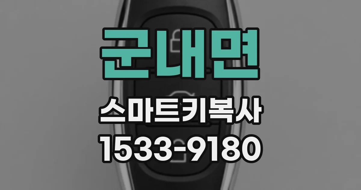 군내면 스마트키복사