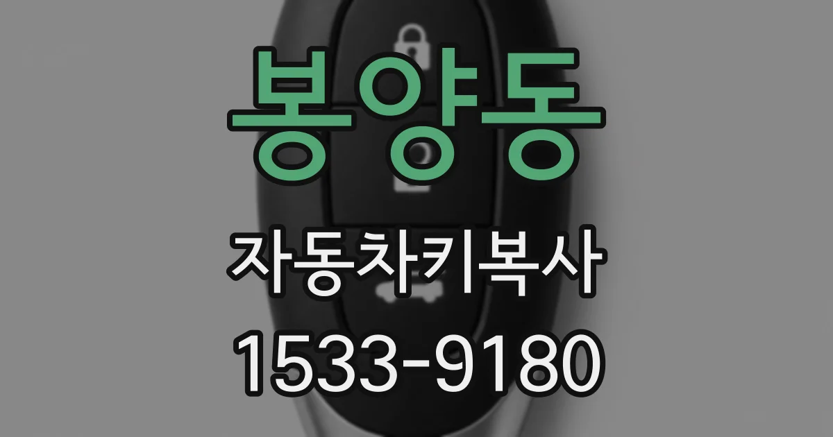 봉양동 자동차키복사