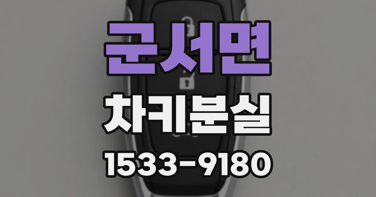 군서면 차키분실