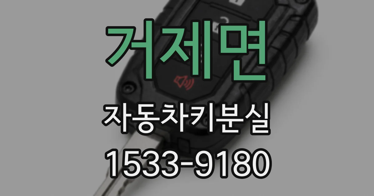 거제면 자동차키분실