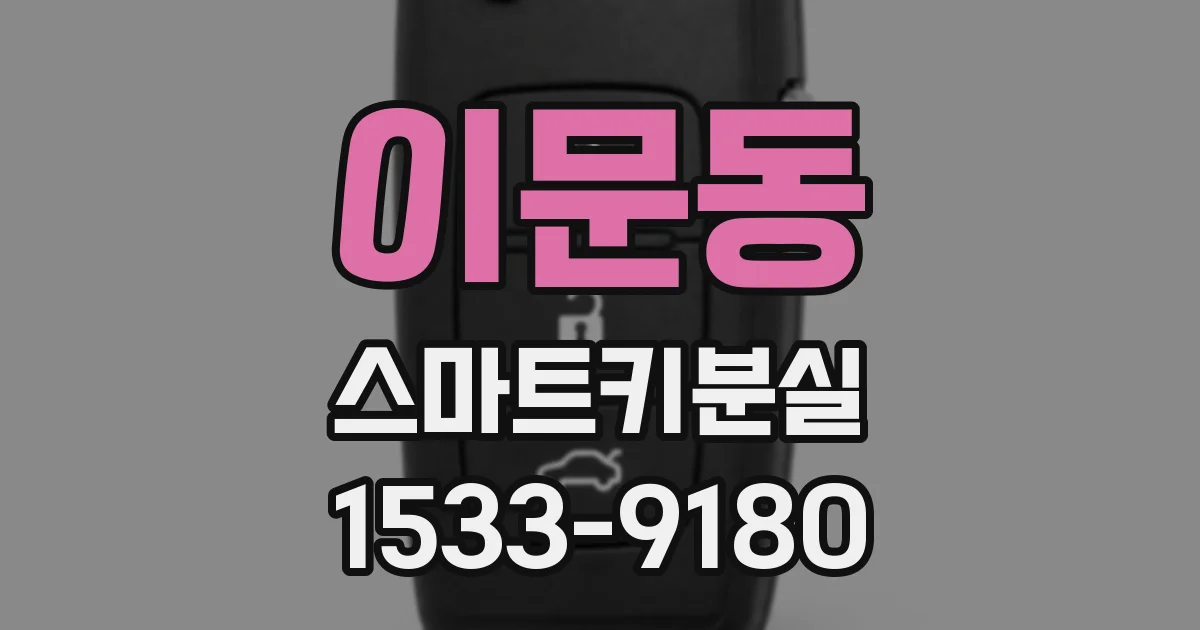이문동 스마트키분실