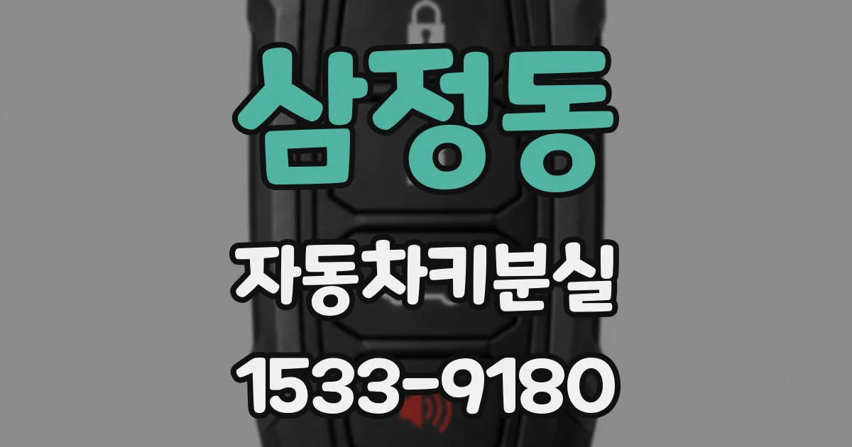 삼정동 자동차키분실
