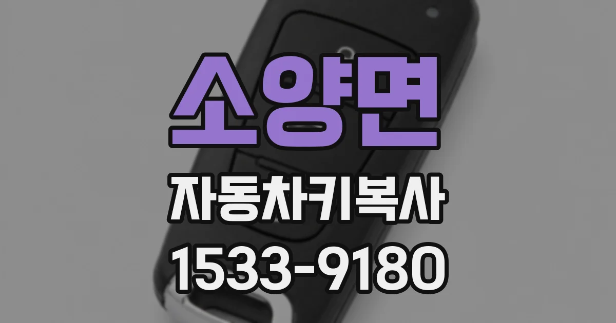 소양면 자동차키복사