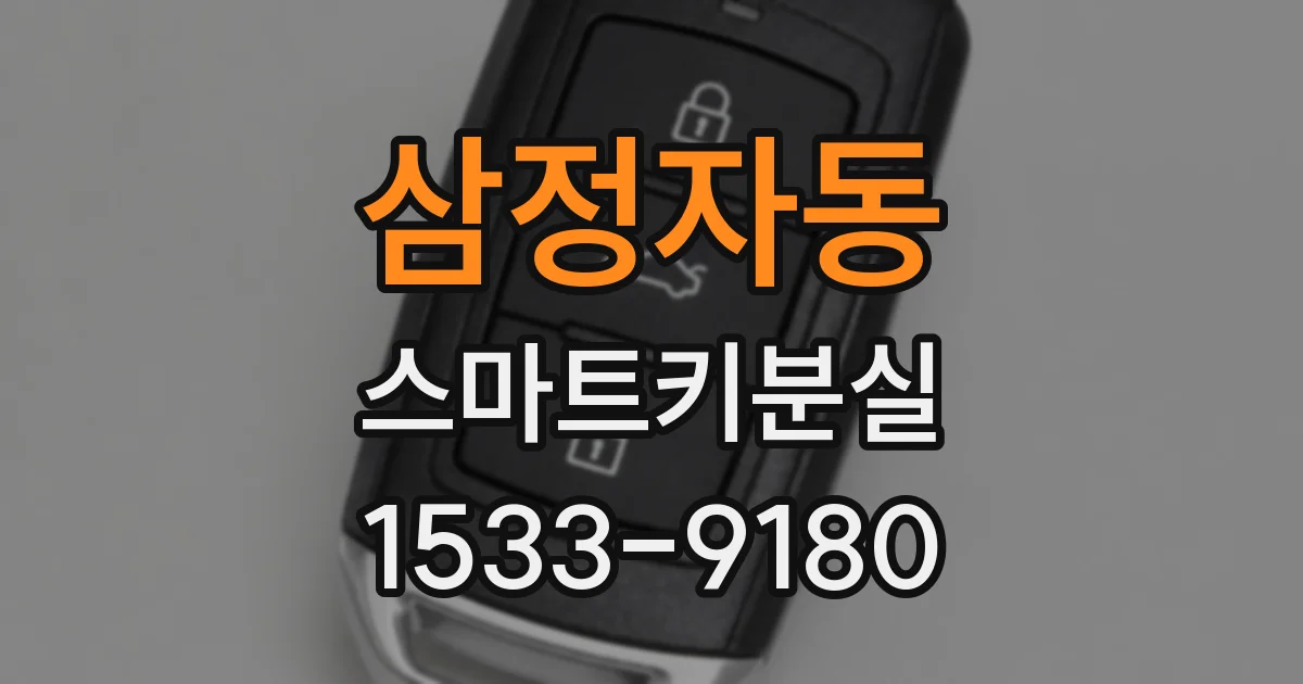 삼정자동 스마트키분실