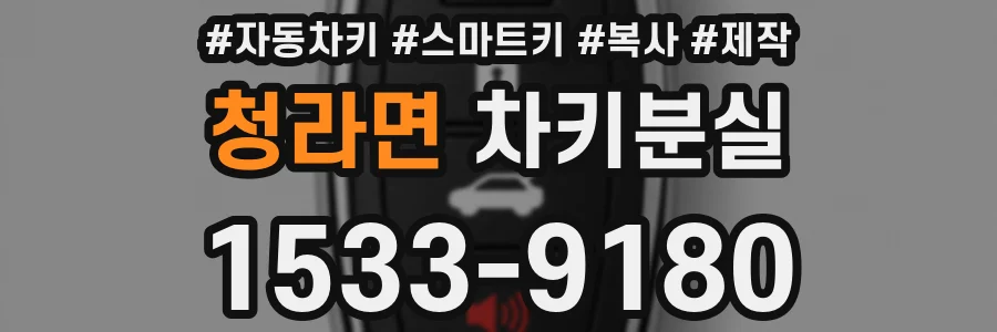 청라면 차키분실
