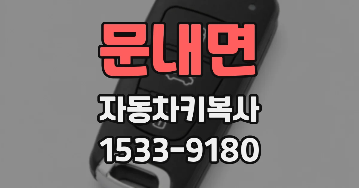 문내면 자동차키복사