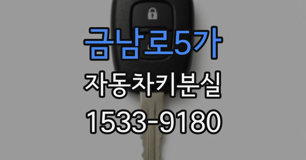 금남로5가 자동차키분실