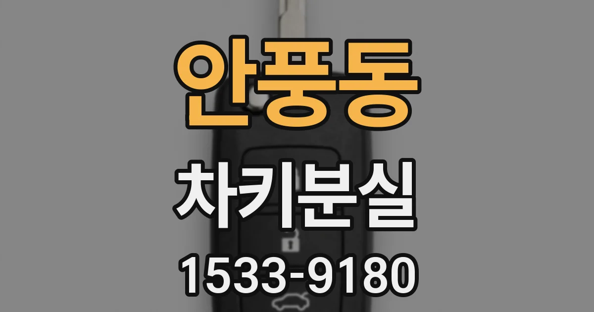 안풍동 차키분실