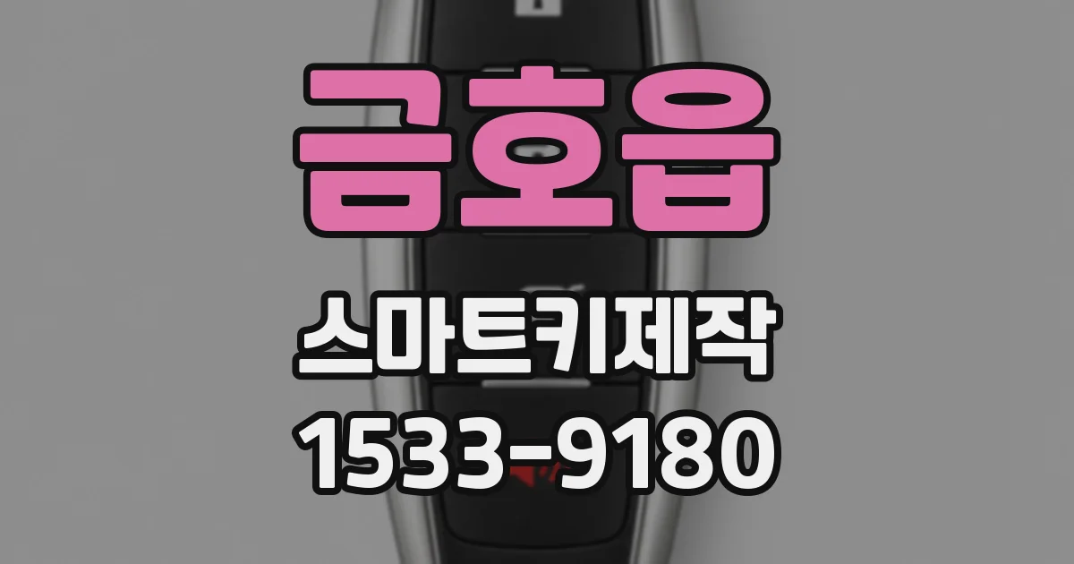 금호읍 스마트키제작
