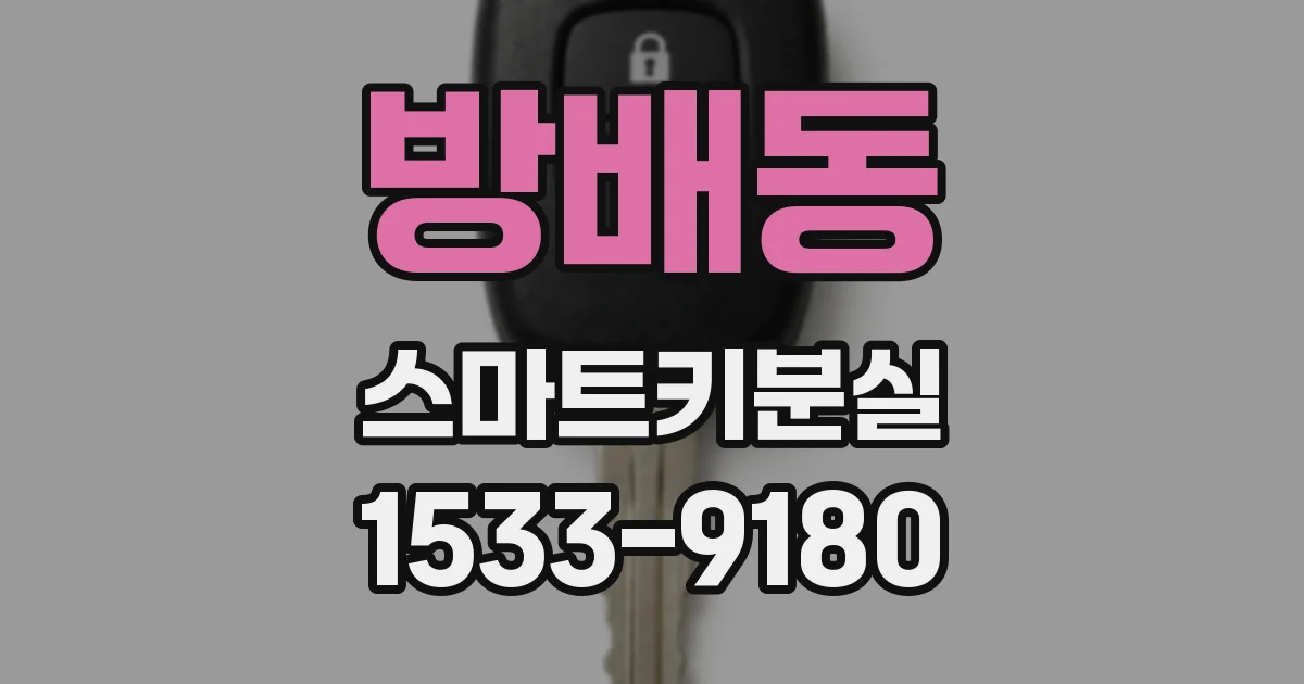방배동 스마트키분실