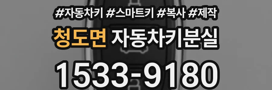 청도면 자동차키분실