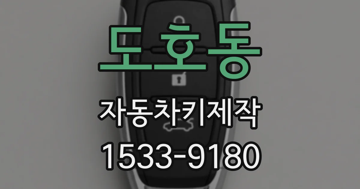 도호동 자동차키제작