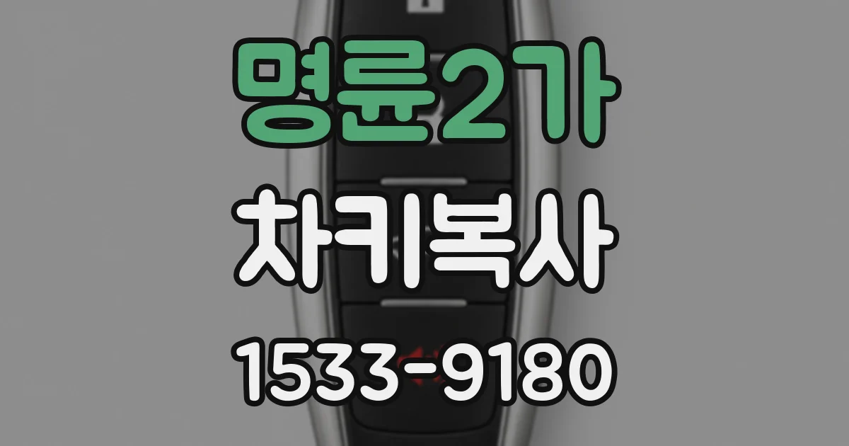 명륜2가 차키복사