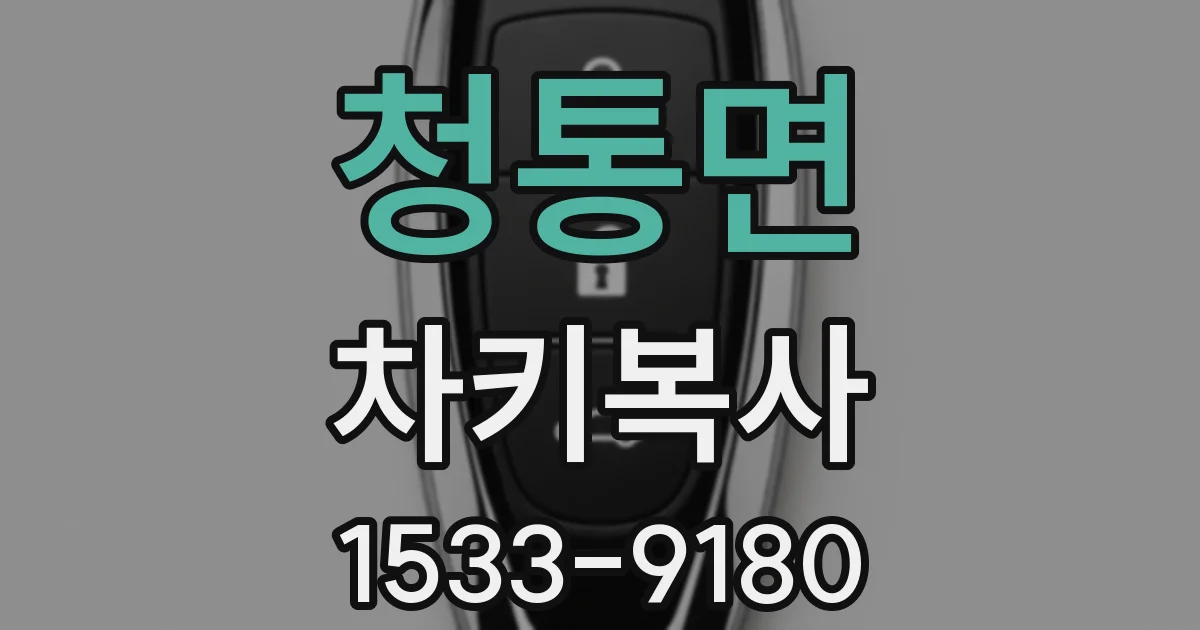 청통면 차키복사