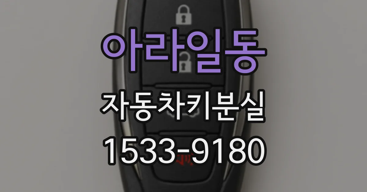 아라일동 자동차키분실