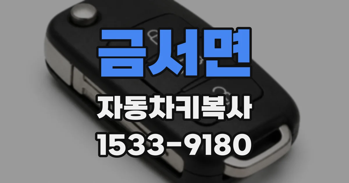 금서면 자동차키복사