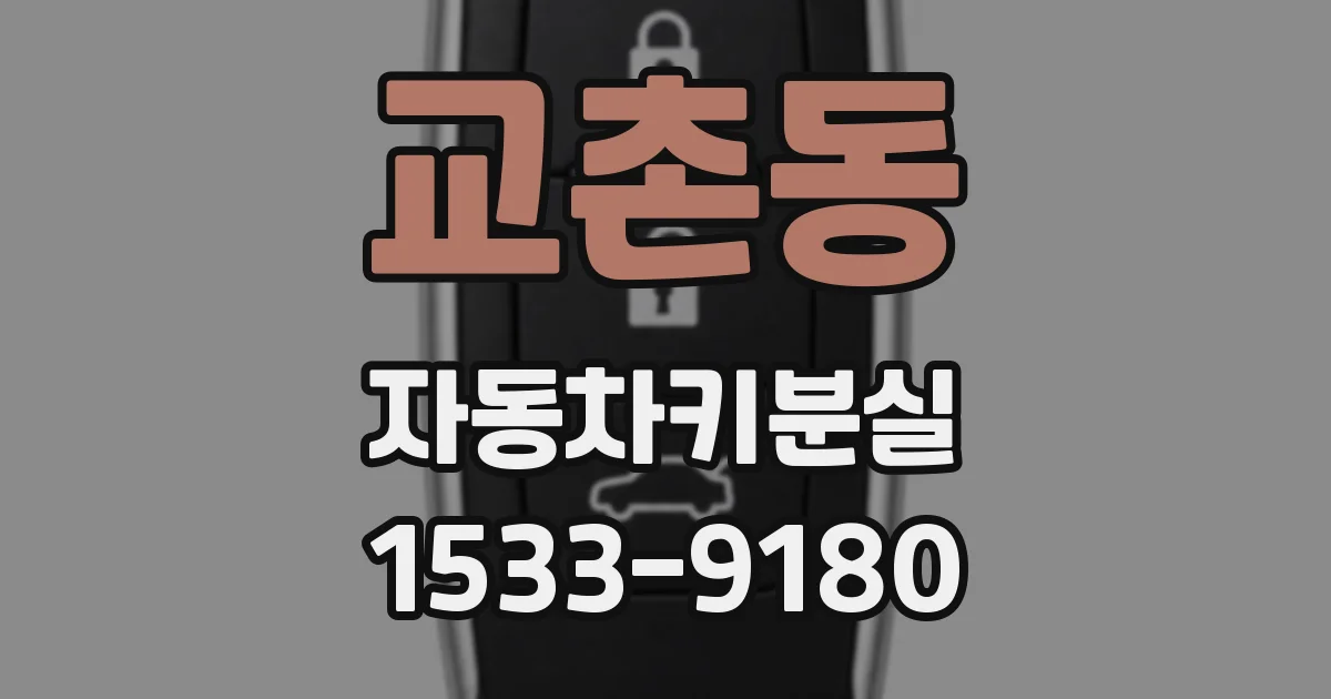 교촌동 자동차키분실
