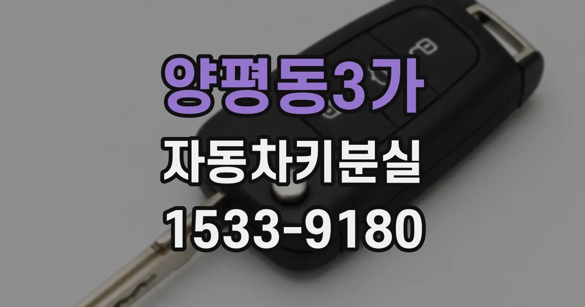 양평동3가 자동차키분실