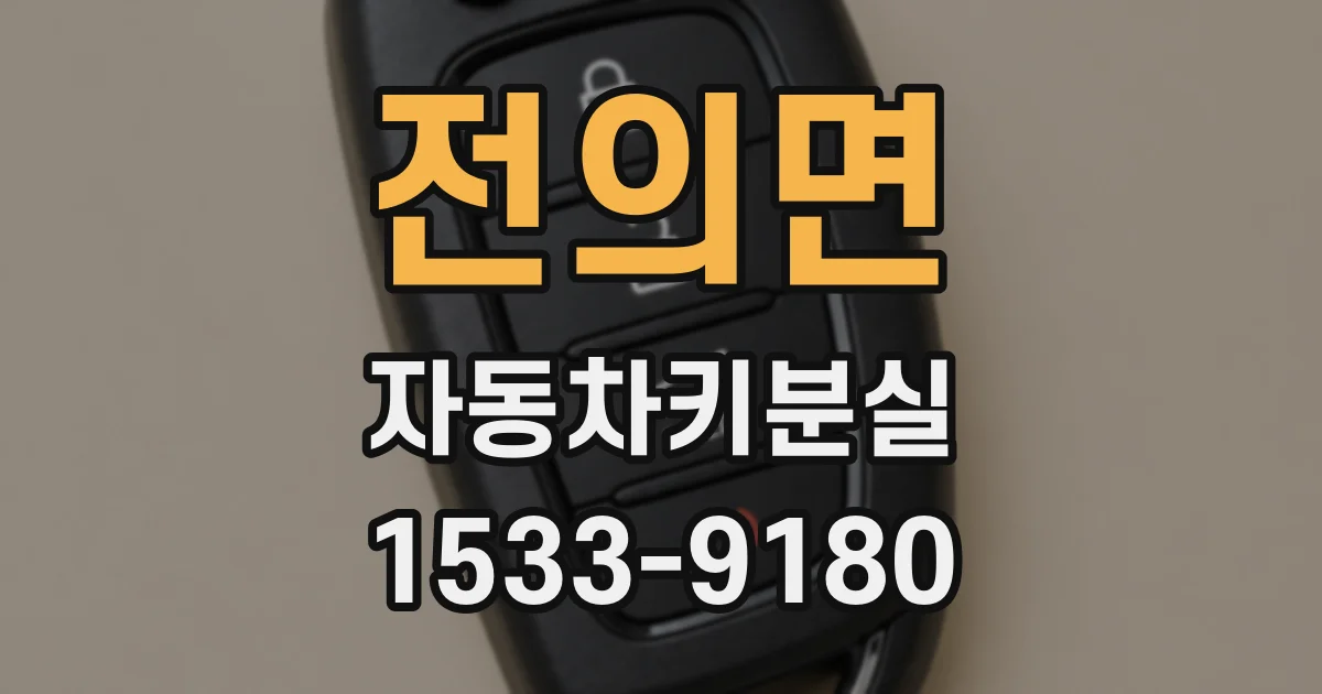 전의면 자동차키분실