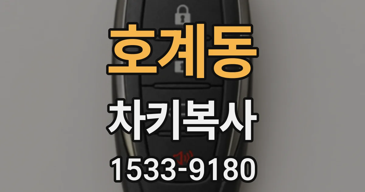 호계동 차키복사