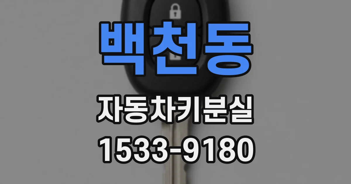 백천동 자동차키분실