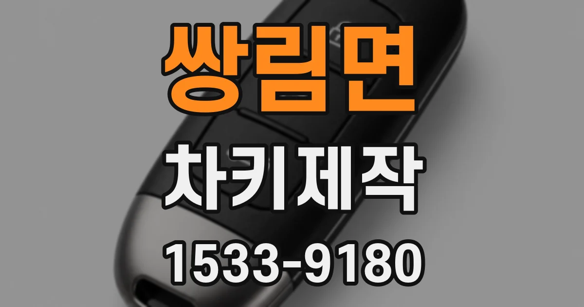 쌍림면 차키제작