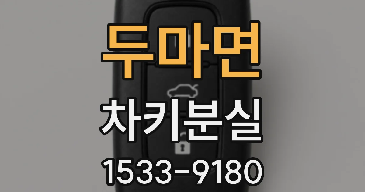 두마면 차키분실