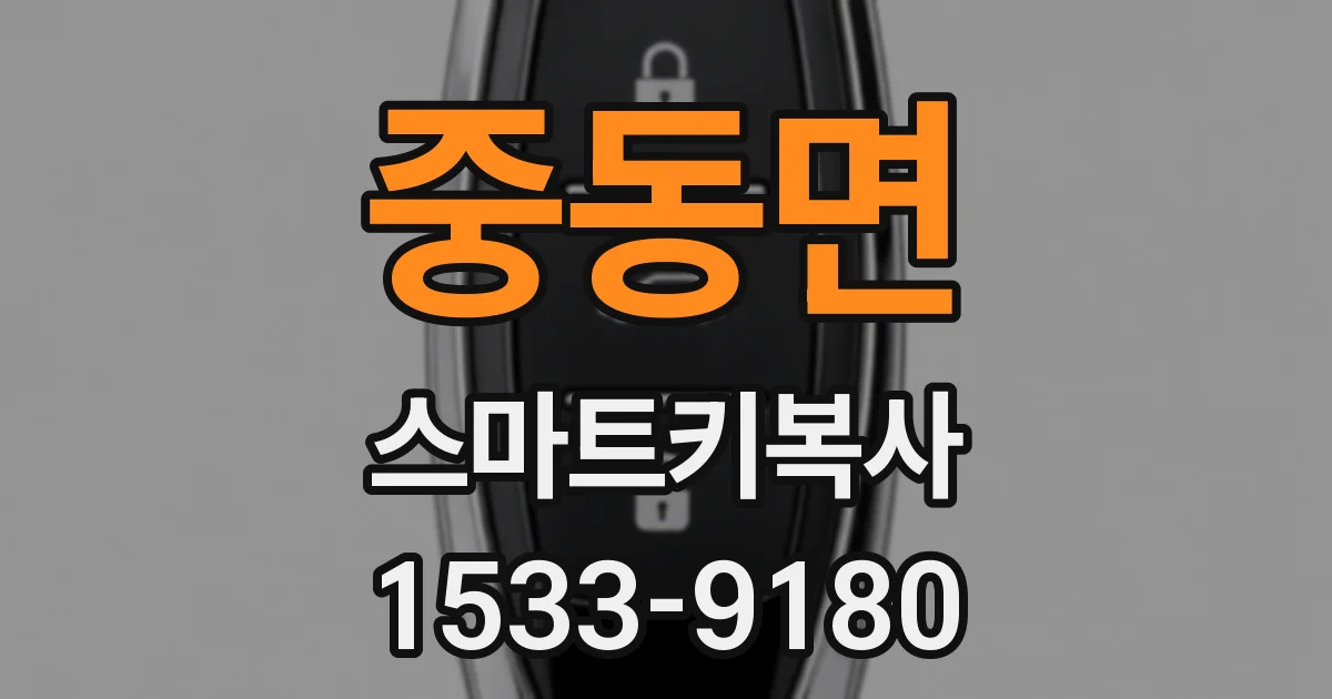 중동면 스마트키복사