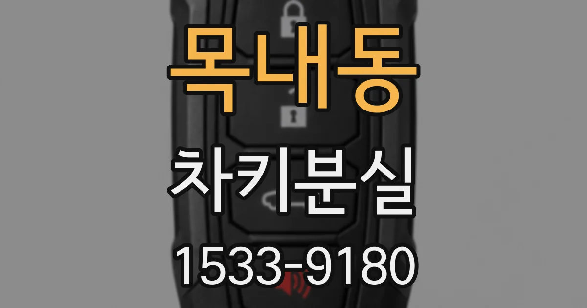 목내동 차키분실