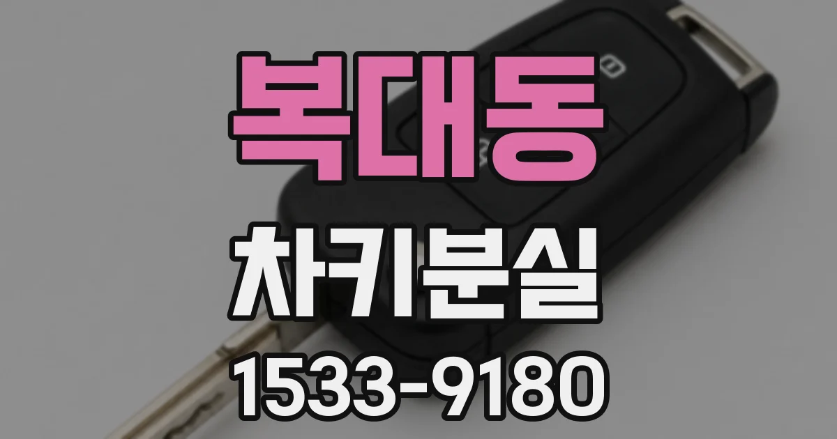 복대동 차키분실