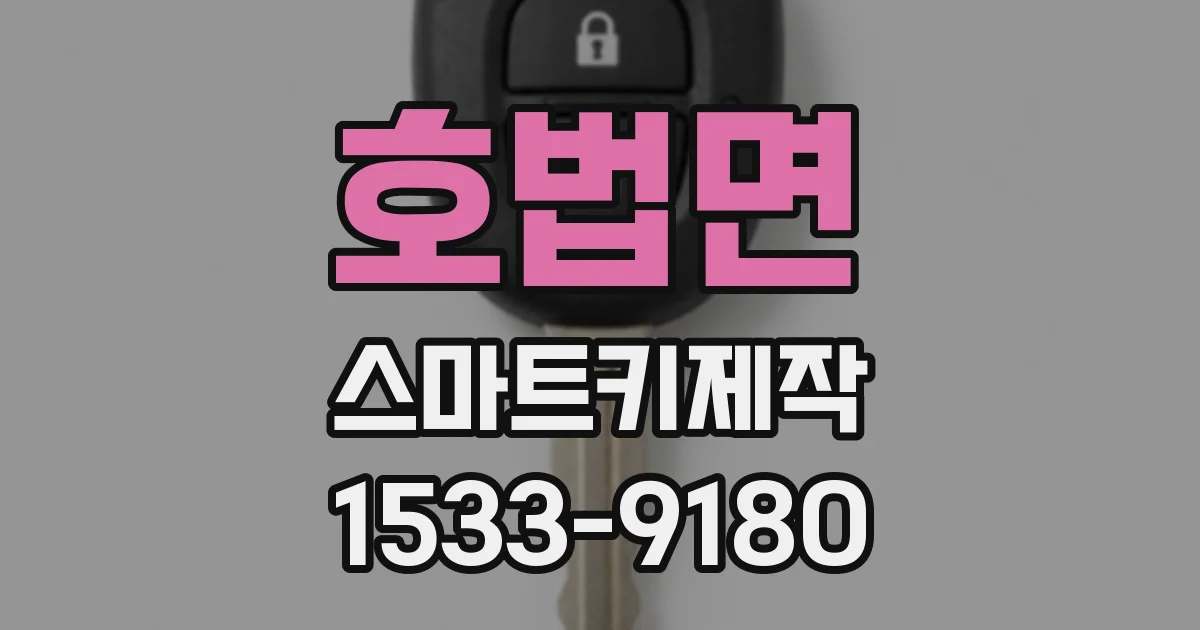호법면 스마트키제작