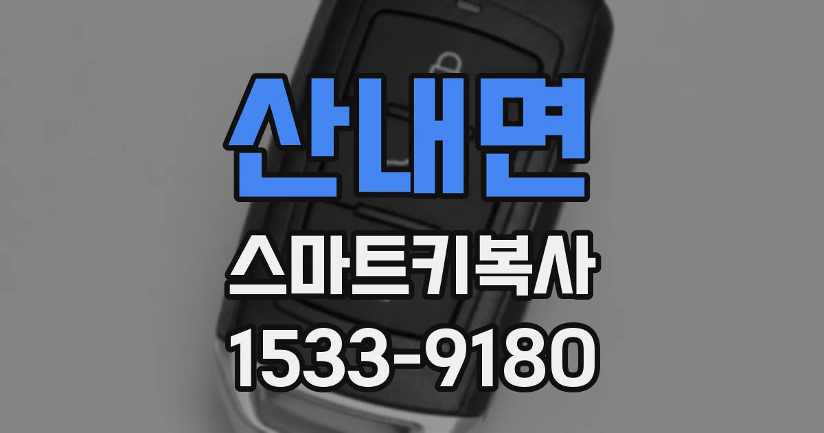 산내면 스마트키복사