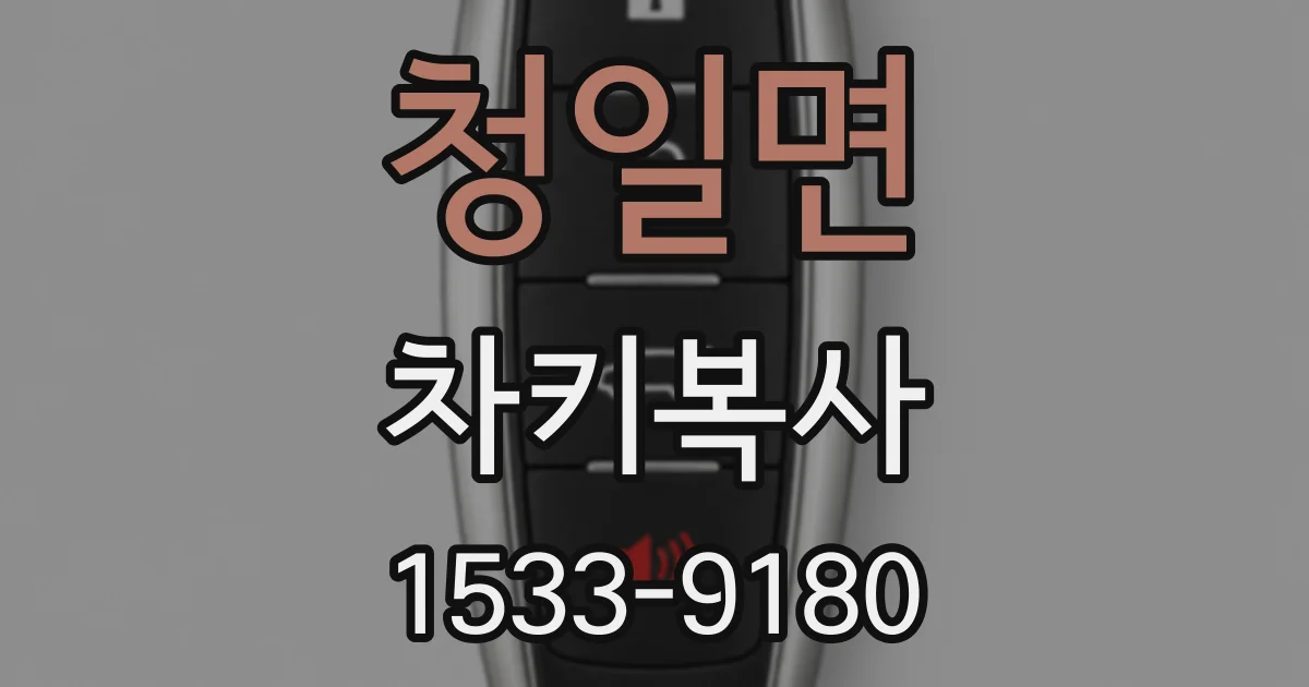 청일면 차키복사