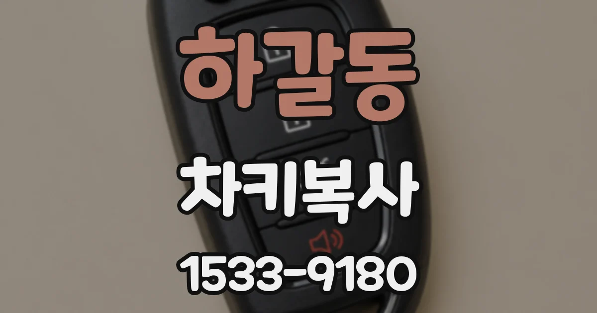 하갈동 차키복사